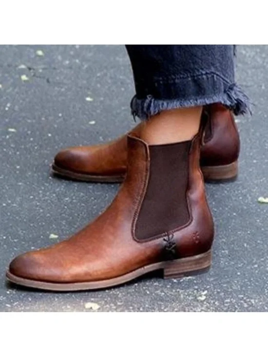 Frye Melissa Chelsea Boots in Cognac Leather Size 8.5 - Picture 3 of 16